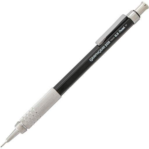 Pentel GraphGear 500 Mechanical Pencil - 0.5 mm Lead - HB - Refillable - Black Barrel - 1 Each