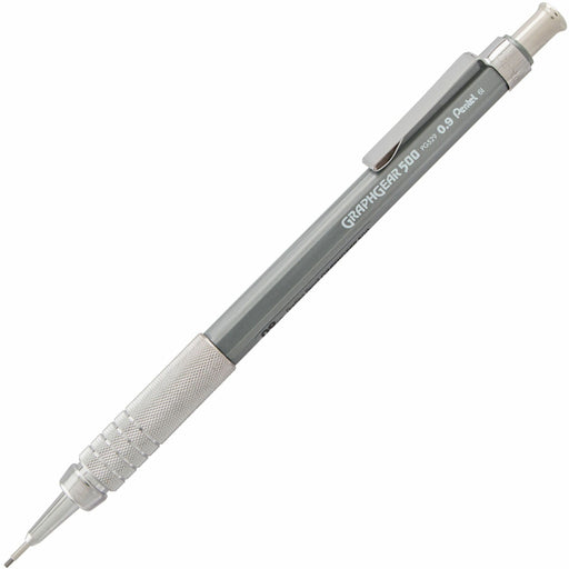 Pentel GraphGear 500 Mechanical Drafting Pencil - 0.9 mm Lead - HB - Refillable - Gray Barrel - 1 Each