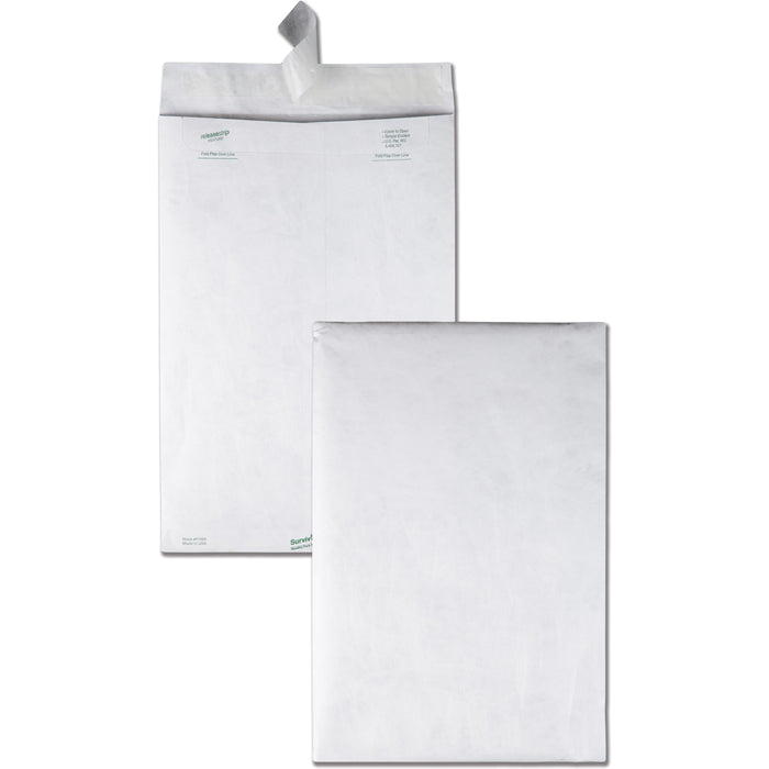 Survivor® 10 x 15 DuPont Tyvek Catalog Mailers - Catalog - 10" Width x 15" Length - 14 lb - Peel & Seal - White - Tyvek - 100 / Box