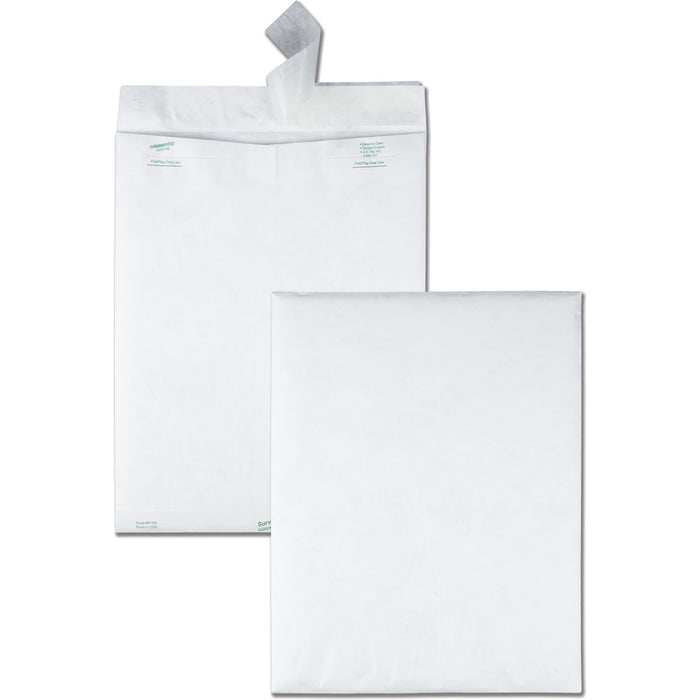 Survivor® 12 x 15-1/2 DuPont Tyvek Catalog Mailers - Catalog - #15 1/2 - 12" Width x 15 1/2" Length - 14 lb - Peel & Seal - White - Tyvek - 100 / Box