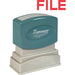 Xstamper FILE Title Stamp - Message Stamp - FILE - 0.50" Impression Width x 1.63" Impression Length - 100000 Impression(s) - Red - Recycled - 1 Each