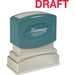 Xstamper DRAFT Stamp - Message Stamp - DRAFT - 0.50" Impression Width x 1.63" Impression Length - 100000 Impression(s) - Red - Recycled - 1 Each