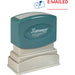 Xstamper E-MAILED Title Stamp - Message Stamp - E-MAILED - 0.50" Impression Width - 100000 Impression(s) - Blue, Red - Polymer Polymer - Recycled - 1 Each
