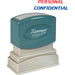 Xstamper PERSONAL CONFIDENTIAL Stamp - Message Stamp - PERSONAL/CONFIDENTIAL - 0.50" Impression Width - 100000 Impression(s) - Red, Blue - Polymer Polymer - Recycled - 1 Each