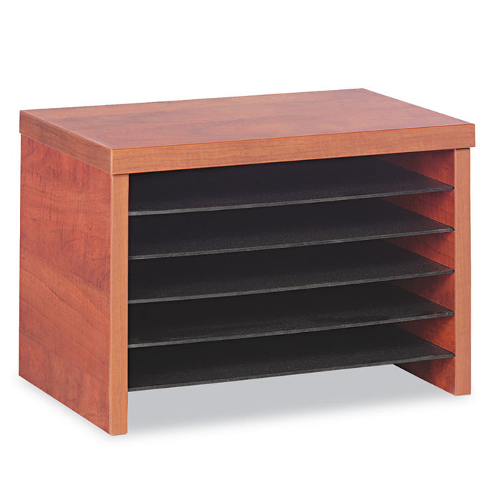 Alera Valencia Series Under-Counter File Organizer, 6 Sections, 15.75" x 9.88" x 10.88", Medium Cherry