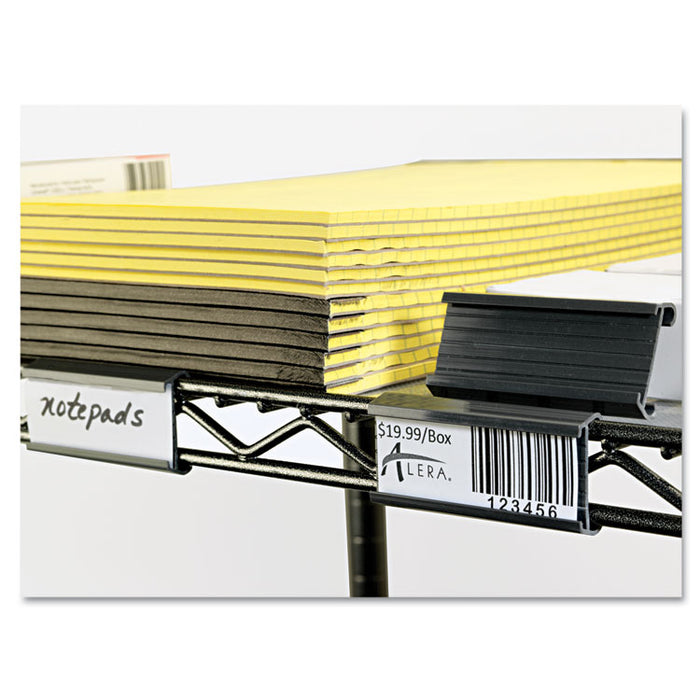 Wire Shelving Shelf Tag, Side Load, 3" Long, Gray, 10/Pack