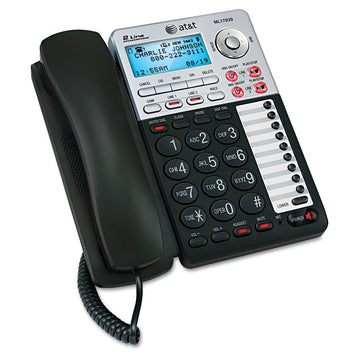 ML17939 Two-Line Speakerphone with Caller ID and Digital Answering System, Black