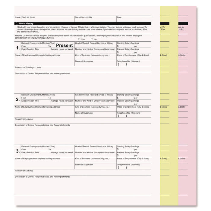 Digital Carbonless Paper, 3-Part, 8.5 x 11, White/Canary/Pink, 835/Carton