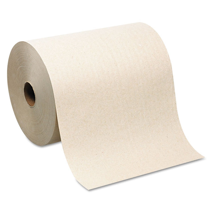 SofPull Hardwound Roll Paper Towel, Nonperforated, 1-Ply, 7.87" x 1,000 ft, Brown, 6 Rolls/Carton