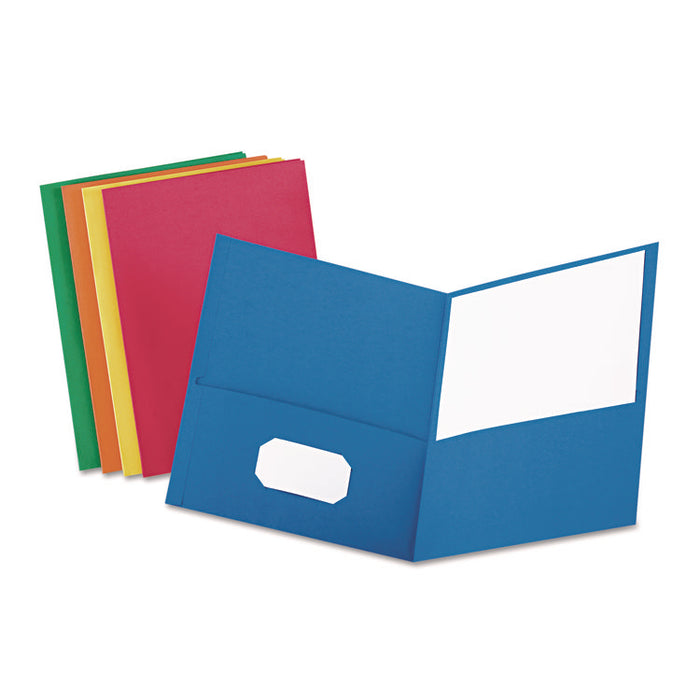 Twin-Pocket Folder, Accommodates (100) 11 x 8.5 Sheets, Assorted Colors, 25/Box