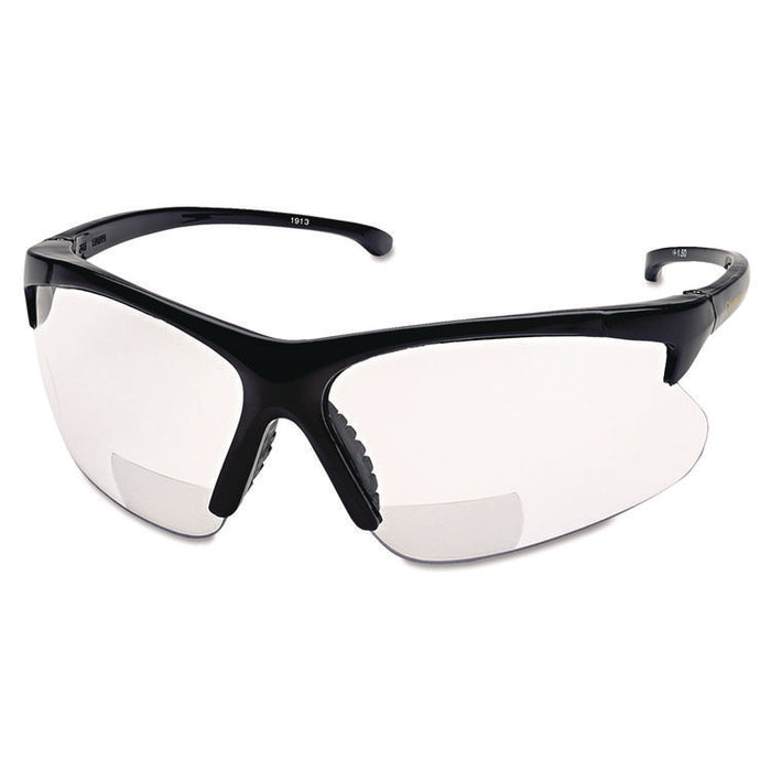 V60 30-06* Safety Reader Eyewear, 2.0+ Diopter, Black Half Frame, Clear Dual Lens