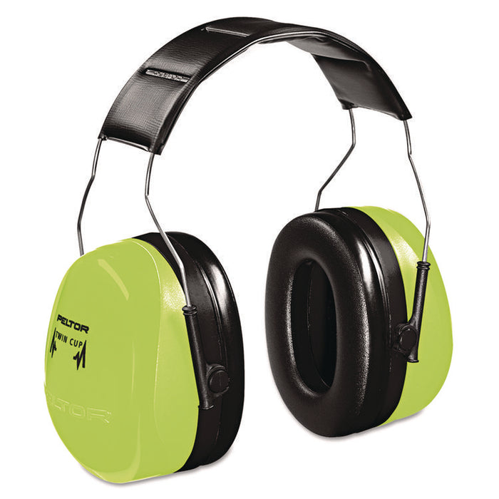 Optime 105 Earmuffs H10AHV, 30 dB NRR, Hi-Viz Green