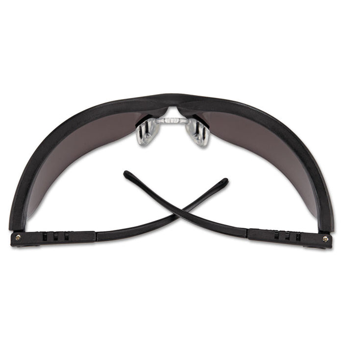 Klondike Safety Glasses, Matte Black Half Frame, Gray Dual Lens