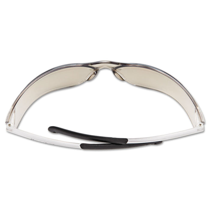BearKat Safety Glasses, Frameless, Mirrored Silver Single Lens