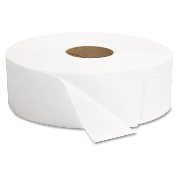 JRT Jumbo Bath Tissue, Septic Safe, 2-Ply, 3.3" x 1,375 ft, White, 6 Rolls/Carton
