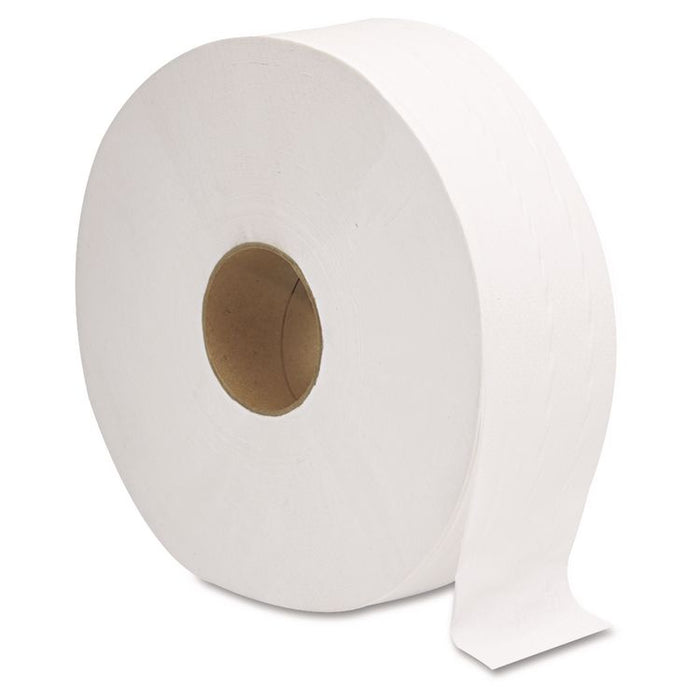 JRT Jumbo Bath Tissue, Septic Safe, 2-Ply, 3.3" x 1,375 ft, White, 6 Rolls/Carton