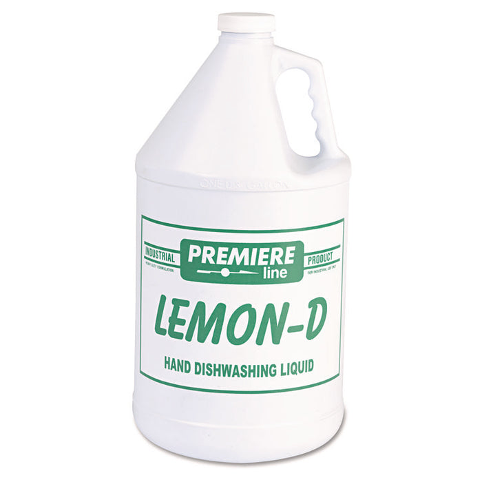 Lemon-D Dishwashing Liquid, Lemon Scent, 1 gal Bottle, 4/Carton
