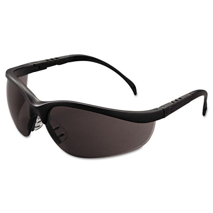 Klondike Safety Glasses, Matte Black Half Frame, Gray Dual Lens, 12/Box