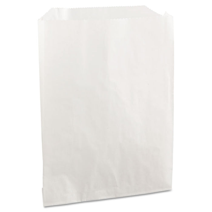 Grease-Resistant Single-Serve Bags, 6" x 0.75" x 7.25", White, 2,000 Bags/Carton