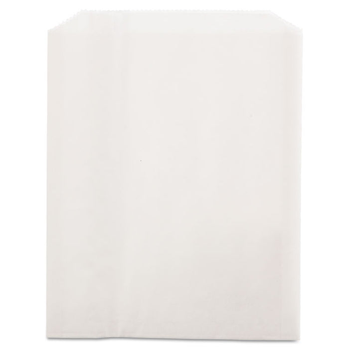 Grease-Resistant Single-Serve Bags, 6" x 0.75" x 7.25", White, 2,000 Bags/Carton