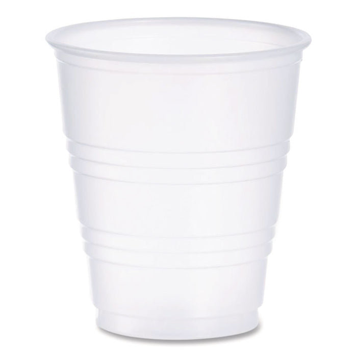 High-Impact Polystyrene Cold Cups, 5 oz, Plastic, Translucent, 100/Sleeve, 25 Sleeves/Carton