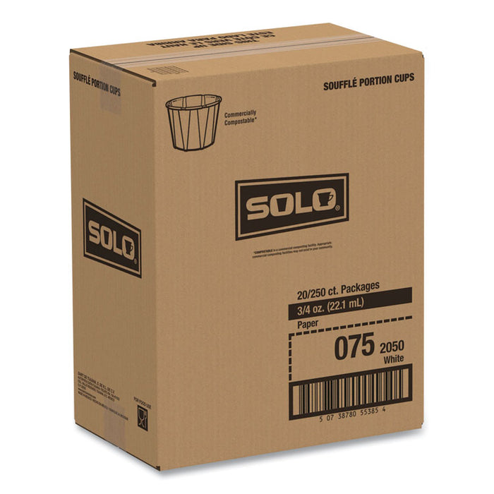 Paper Portion Cups, ProPlanet Seal, 0.75 oz, White, 250/Bag, 20 Bags/Carton