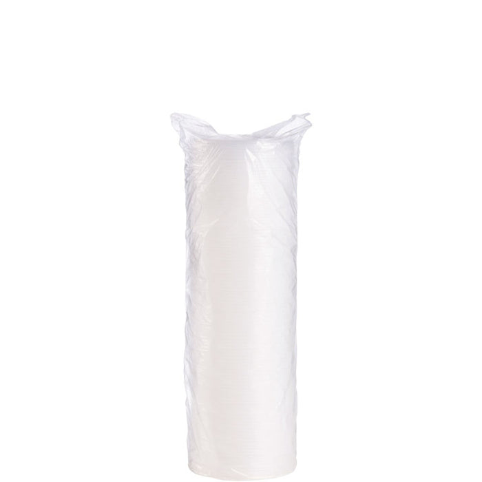Non-Vented Cup Lids, Fits 5 oz to 16 oz Food Containers/30 oz to 32 oz Hot Cups, Plastic, Translucent, 100/Pack, 10 Packs/CT