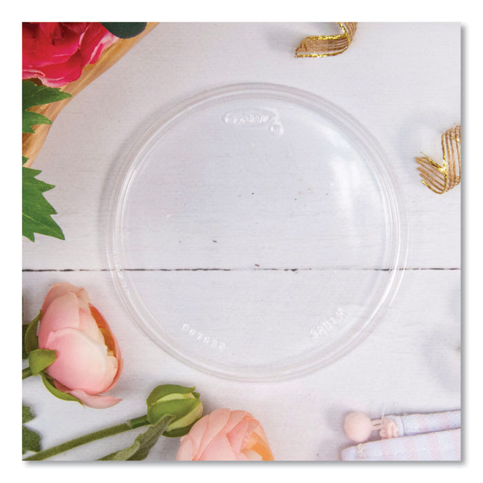 Non-Vented Cup Lids, Fits 32 oz/44 oz Hot Cups, Plastic, Clear, 500/Carton