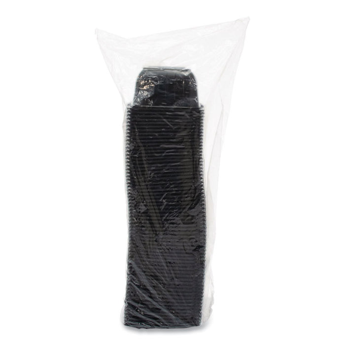 PresentaBowls Pro Black Square Bowls, 16 oz, 5 x 5 x 2.5, Plastic, 63/Bag, 8 Bags/Carton