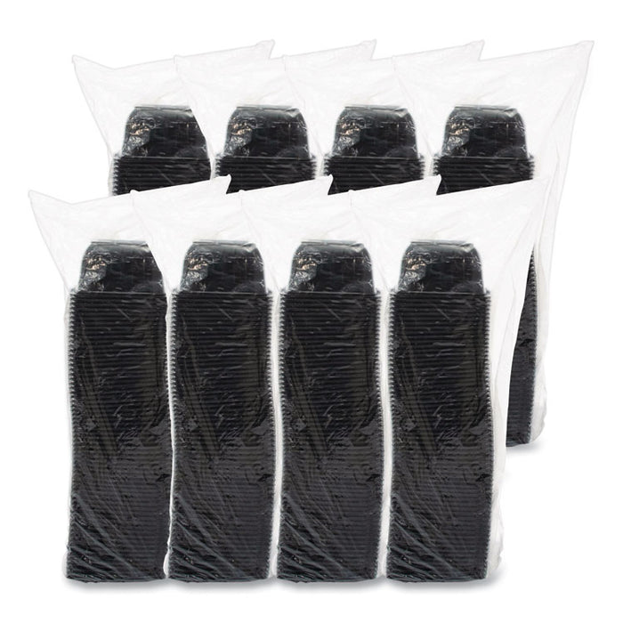 PresentaBowls Pro Black Square Bowls, 16 oz, 5 x 5 x 2.5, Plastic, 63/Bag, 8 Bags/Carton