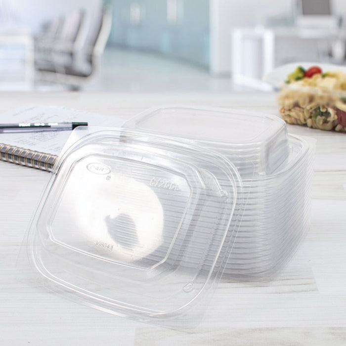 ClearPac Clear Container Lids, Dome, 4.9 x 5.9, Clear, Plastic, 63/Pack, 16 Packs/Carton