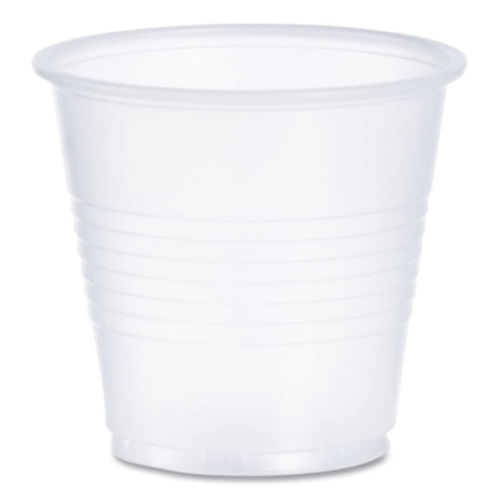 High-Impact Polystyrene Cold Cups, 3.5 oz, Plastic, Translucent, 100/Sleeve, 25 Sleeves/Carton