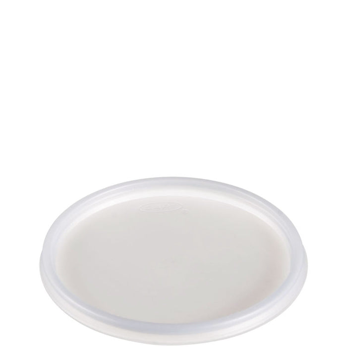 Non-Vented Cup Lids, Fits 5 oz to 16 oz Food Containers/30 oz to 32 oz Hot Cups, Plastic, Translucent, 100/Pack, 10 Packs/CT