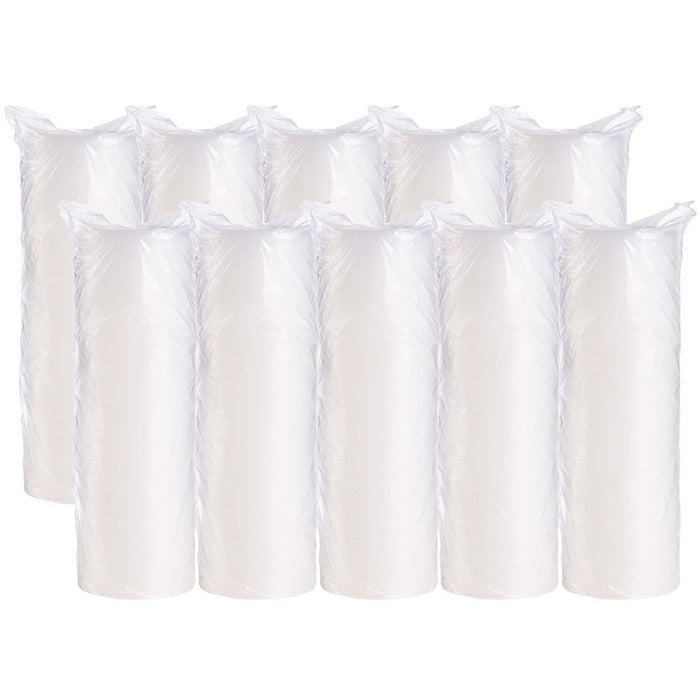 Non-Vented Cup Lids, Fits 5 oz to 16 oz Food Containers/30 oz to 32 oz Hot Cups, Plastic, Translucent, 100/Pack, 10 Packs/CT