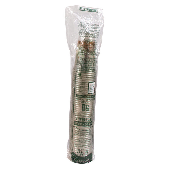 Bare Eco-Forward RPET Cold Cups, 24 oz, Plastic, Clear/Green/Orange, 50/Pack, 12 Packs/Carton