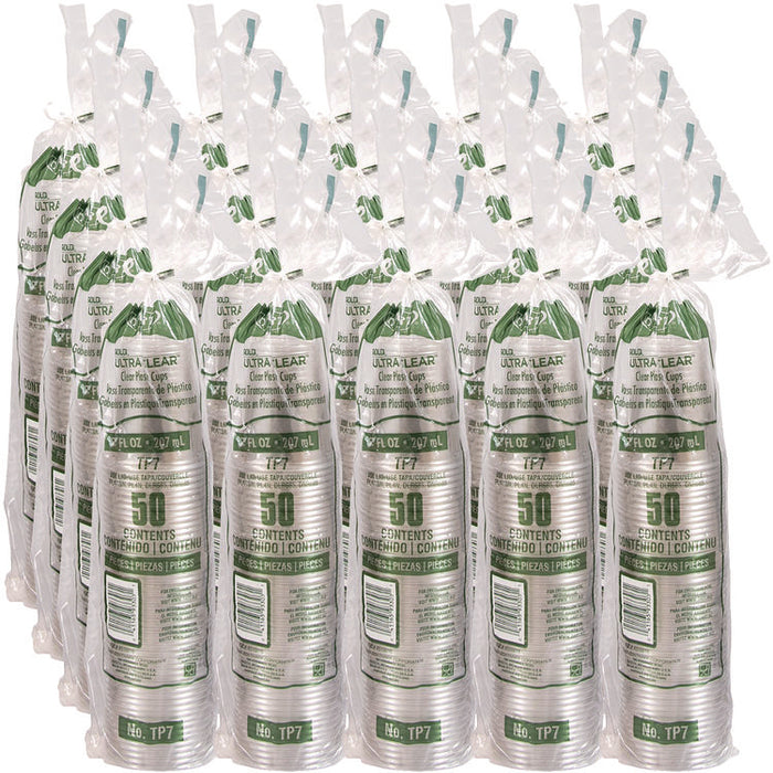 Ultra Clear PETE Cold Cups, 7 oz, Plastic, Clear, 50/Pack