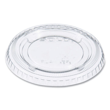 Portion/Souffle Cup Lids, Fits 3.25 oz to 9 oz Portion Cups, Plastic, Clear, 125/Pack, 20 Packs/Carton