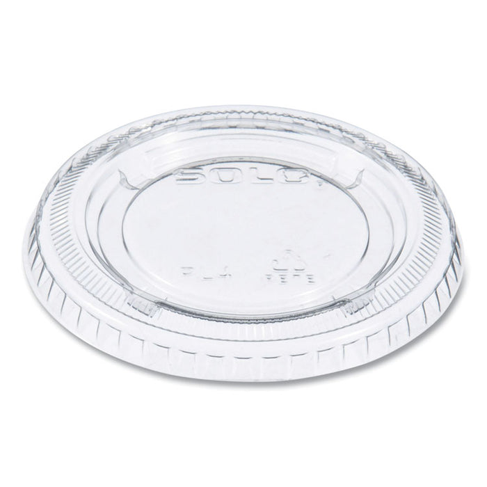 Portion/Souffle Cup Lids, Fits 3.25 oz to 9 oz Portion Cups, Plastic, Clear, 125/Pack, 20 Packs/Carton