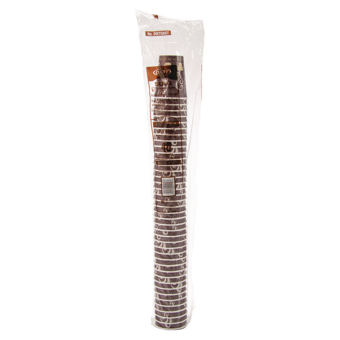Thermoguard Insulated Paper Hot Cups, 8 oz, Steam Print Design, 1,000/Carton