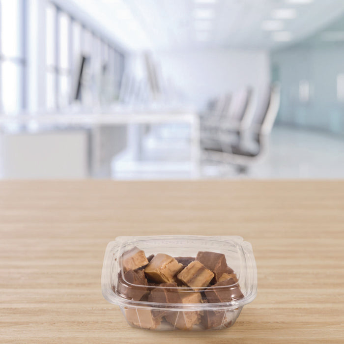 ClearPac SafeSeal Tamper-Resistant/Evident Containers, Domed Lid, 8 oz, Clear, Plastic, 100/Bag, 2 Bags/Carton