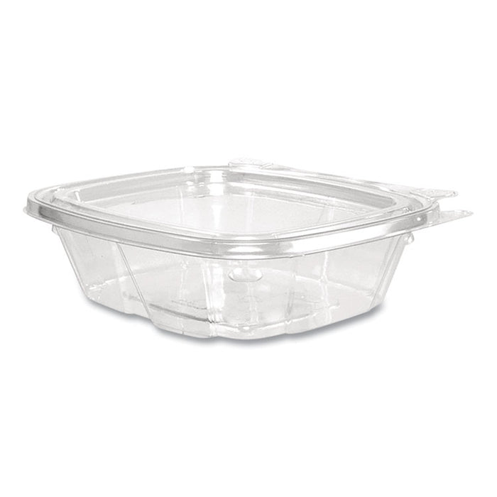 ClearPac SafeSeal Tamper-Resistant/Evident Containers, Flat Lid, 8 oz, Clear, Plastic, 100/Bag, 2 Bags/Carton