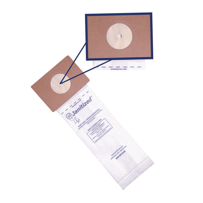 Vacuum Filter Bags Designed to Fit Nobles Lite Trac/Tennant Viper, 100/Carton