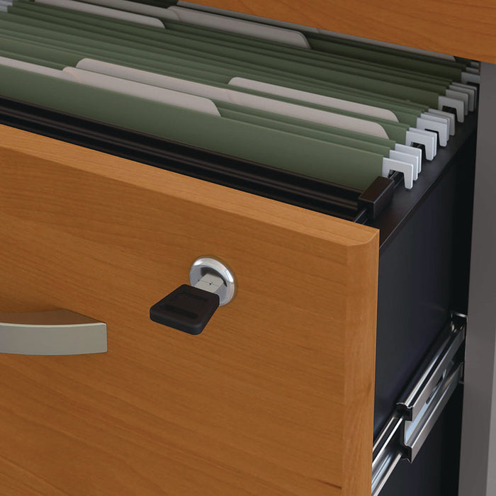 Series C Mobile Pedestal File, Left/Right, 3-Drawers: Box/Box/File, Legal/Letter/A4/A5, Cherry/Gray, 15.75" x 20.25" x 27.88"