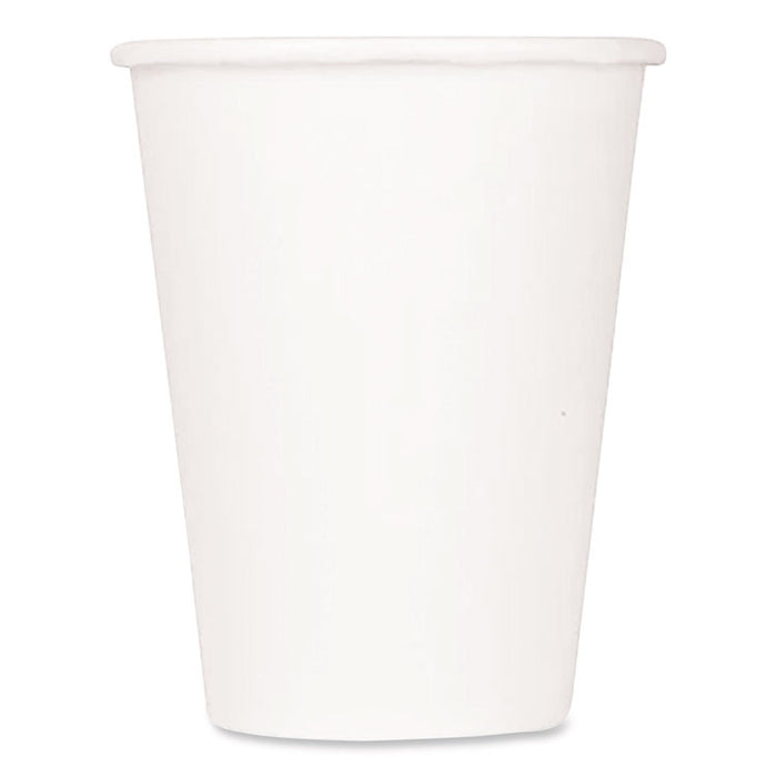 Double Poly Paper Cold Cups, 9 oz, White, 1,000/Carton