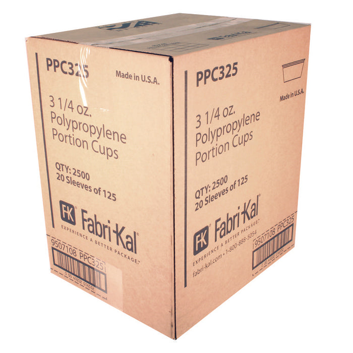 Portion Cups, 3.25 oz, Plastic, Clear, 2,500/Carton