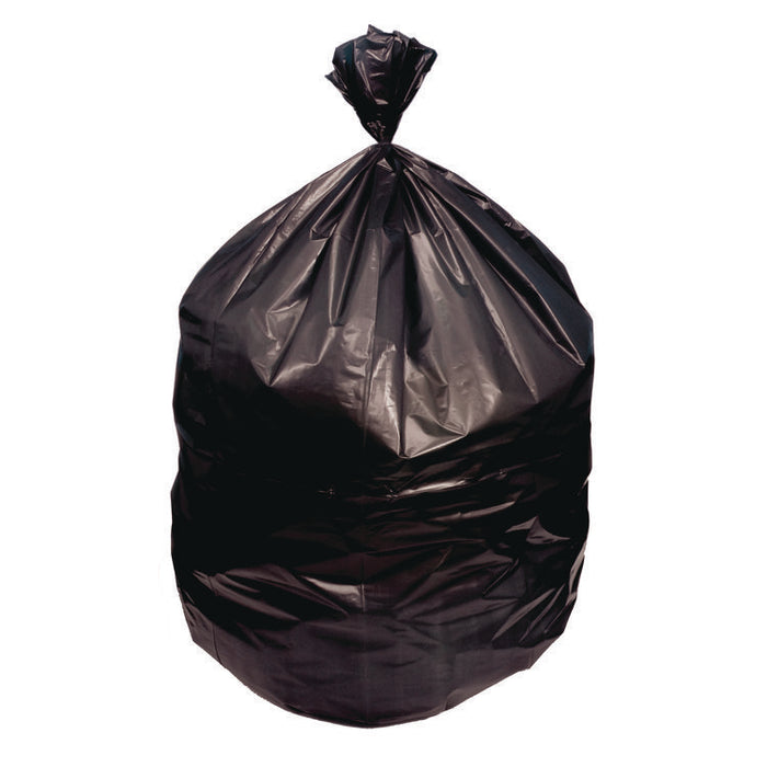 Linear Low Density Can Liners with AccuFit Sizing, 32 gal, 0.9 mil, 33" x 44", Black, 20 Bags/Roll, 5 Rolls/Carton