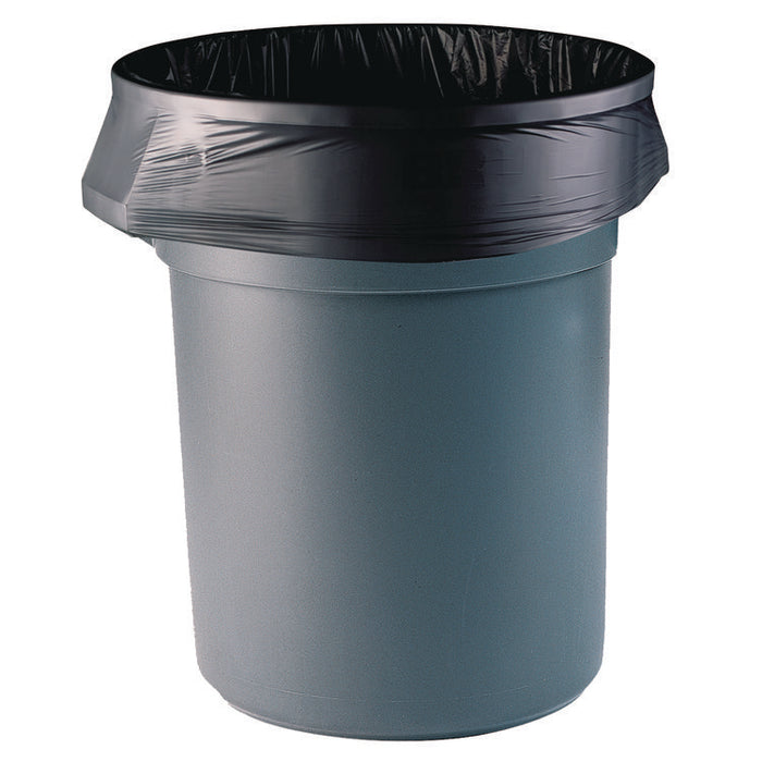 Linear Low Density Can Liners with AccuFit Sizing, 32 gal, 0.9 mil, 33" x 44", Black, 20 Bags/Roll, 5 Rolls/Carton