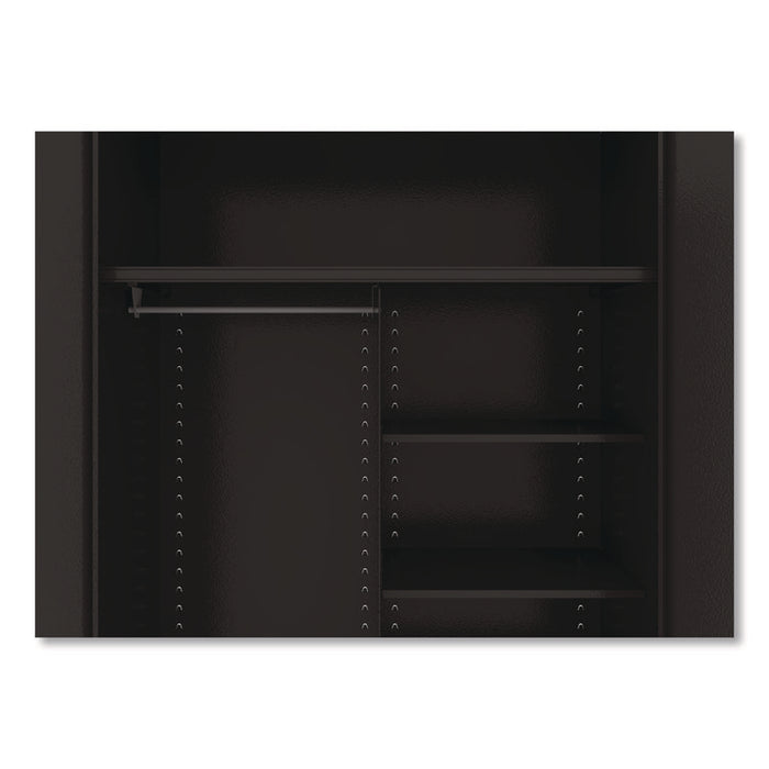 Jumbo Combination Steel Storage Cabinet, 48w x 24d x 78h, Black