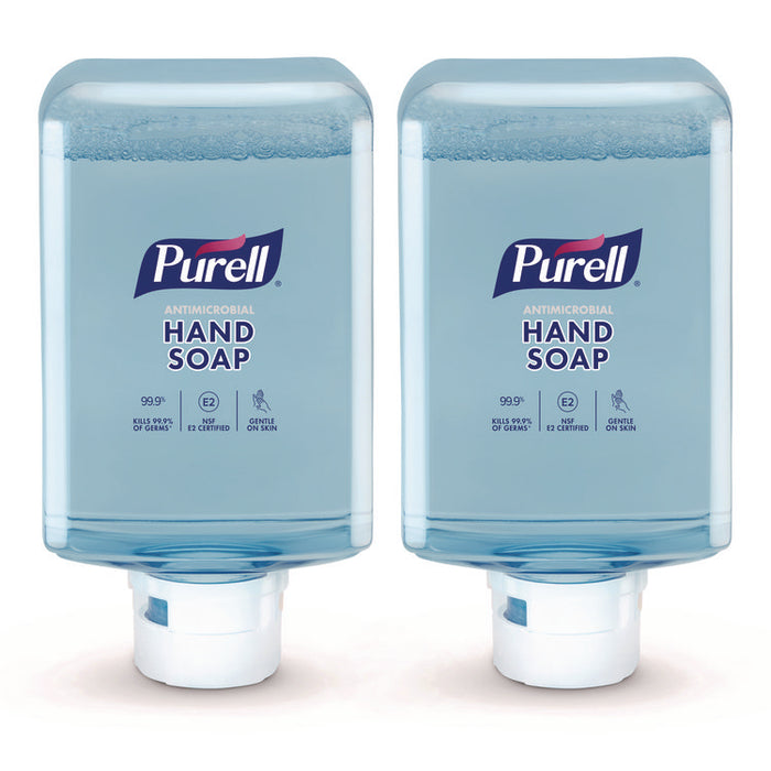 Antimicrobial Foaming Hand Soap Refill, For ES10 Dispensers, Fragrance-Free, 1,200 mL, 2/Carton