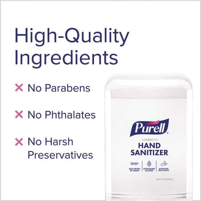 Advanced Hand Sanitizer Fragrance Free Foam, For ES10 Automatic Dispensers, 1,200 mL Refill, Fragrance-Free, 2/Carton